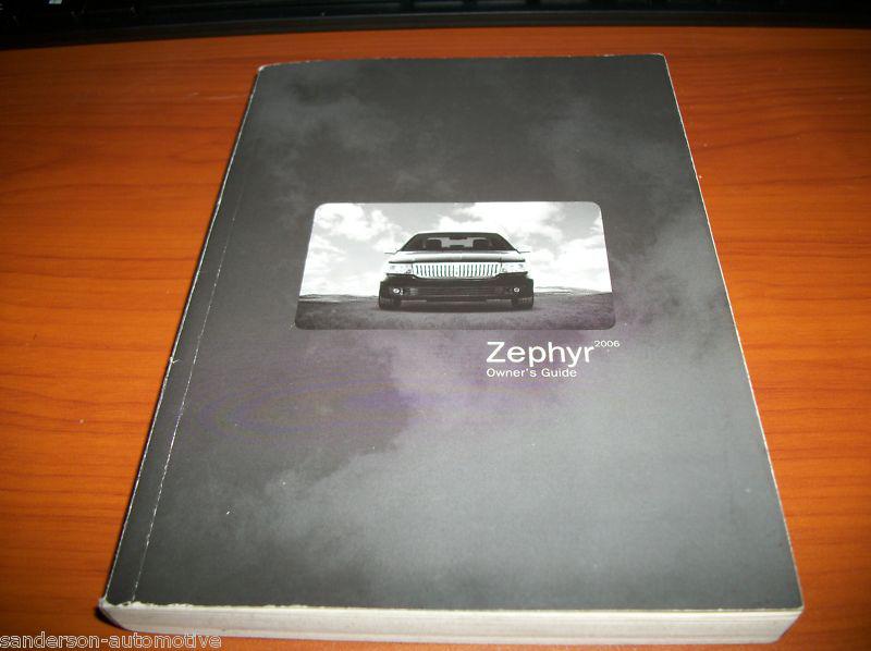 2006 lincoln zephyr owners manual with free priority shipping