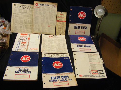 Big lot of vintage 1960s ac and champion wholesale parts catalogs