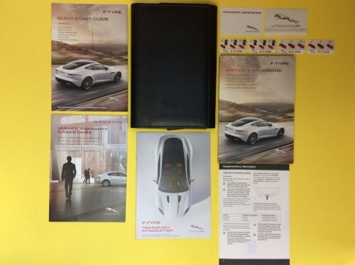 2015 jaguar f type owners manual set leather wallet in new shape complete #f1