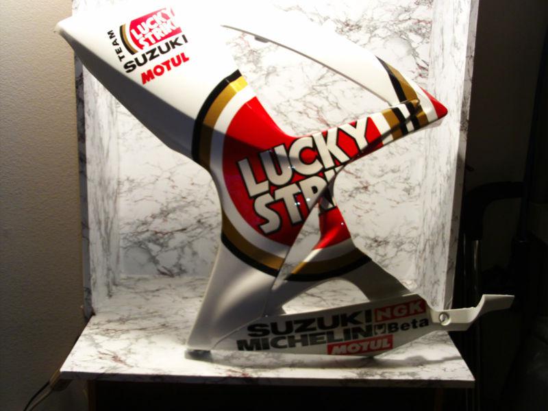 06 07 suzuki gsxr 750 600 left lower fairing cowl lucky strike white  aoh00064