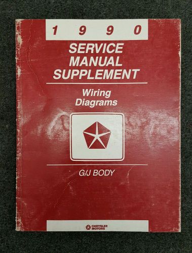 1990 chrysler product fwd pasenger vehicles ag/aj body oem manual supplement