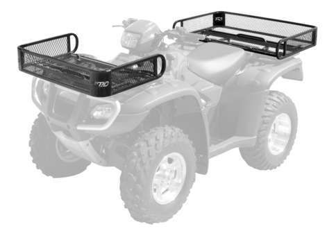 Quadboss atv universal cargo storage mesh front and rear rack 12652tr