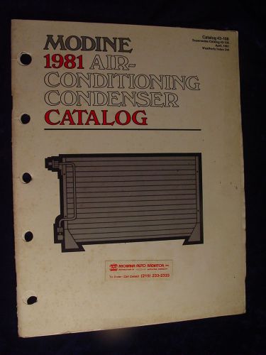 1981 modine air-conditioning condenser catalog, 32 pgs, well illustrated