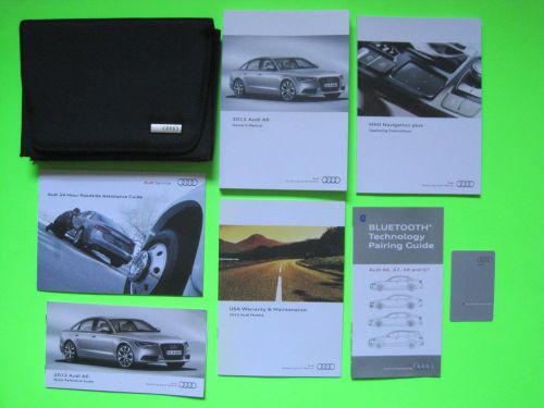 2012 audi a6 factory owner&#039;s manual set w/ nav &amp; case *oem*