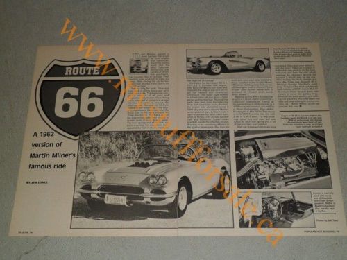 1962 chevrolet corvette #2 article / ad