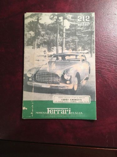 Ferrari brochure original merritt p 59 212 inter coupe