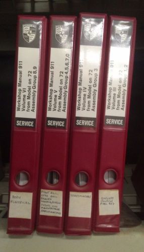 1972-1981 porsche 911 workshop service manuals, volumes iii, iv, v, &amp; vi