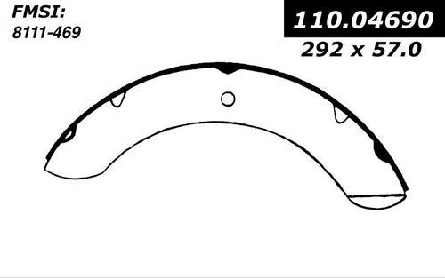 Centric 111.04690 brake pad or shoe, rear-new brake shoe-preferred