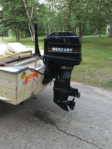 Mercury 40hp tiller outboard motor watch video fishing boat power tilt trim wow!