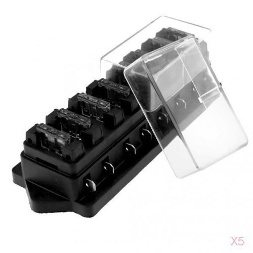 5pcs 12v/24v 8 way car truck circuit atc ato standard blade fuse box holder