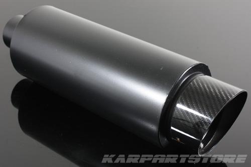 2x jdm 2.5" inlet/4" out n1 carbon fiber tip black hi perormance muffler exhaust