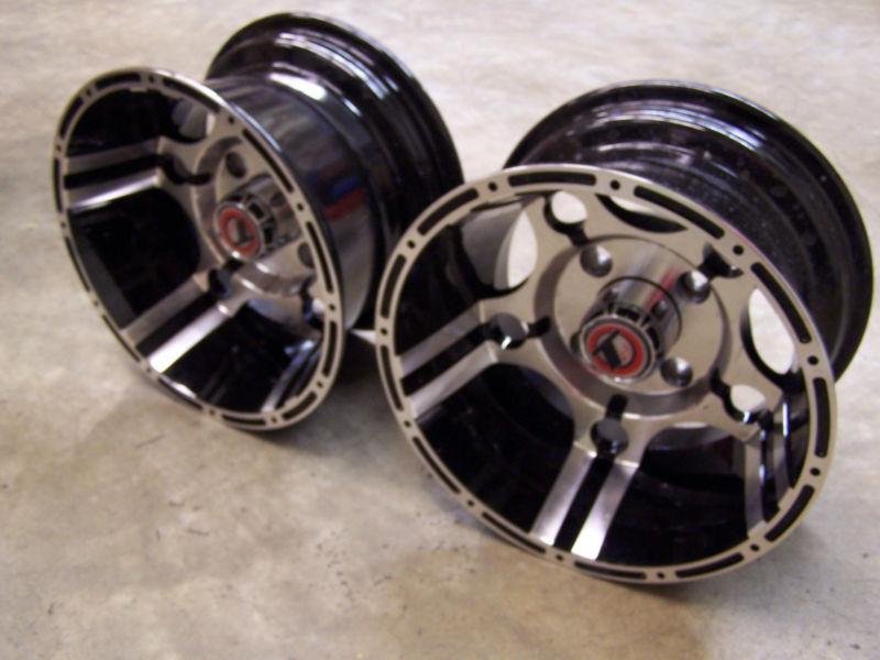 2 new 2000-2005 honda 400 forman aluminum rear rims & 2 center caps 