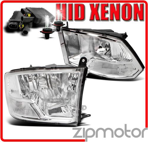 2009-2012 dodge ram truck crystal headlight w/6000k hid 2010 2011 1500 2500 3500