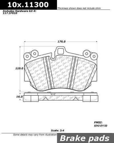 Centric 104.11300 brake pad or shoe, front