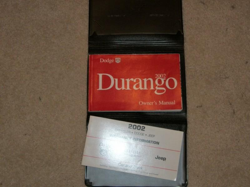 2002 dodge durango complete owners manual set,kit,portfolio,02