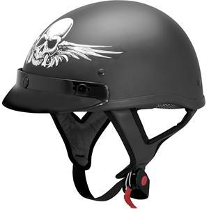 Afx fx-70 skull flat black beanie helmet