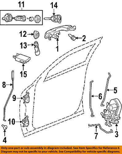 Dodge oem 5179512aa front door-key