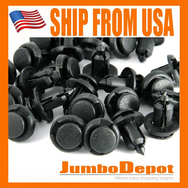 Us 40 pcs black fender bumper mud clip universal fits honda acura brand new