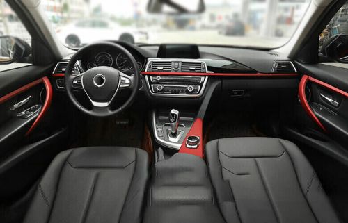 For bmw 3 4 series gt 2013-2019 abs red car center console dashboard strip decor