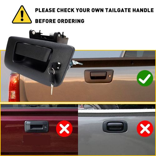 1/2/3set tailgate door handle black for 2007-13 chevrolet gmc sierra silverado k