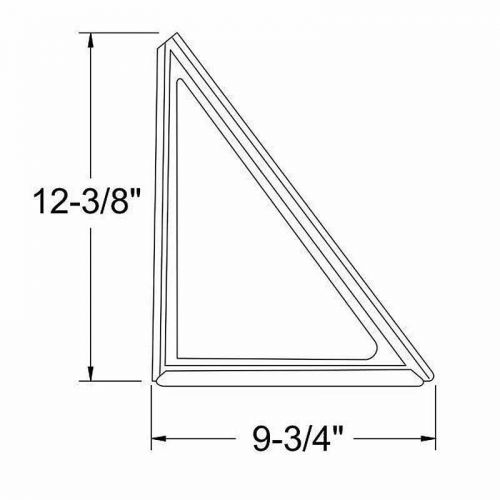 1966-67 chevrolet chevy ii nova; rear quarter window weatherstrip; stationary