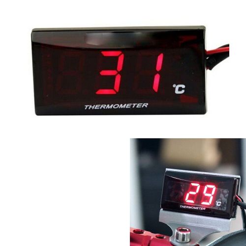 Universal motorcycle digital thermometer water temp temperature gauge w/ sensor