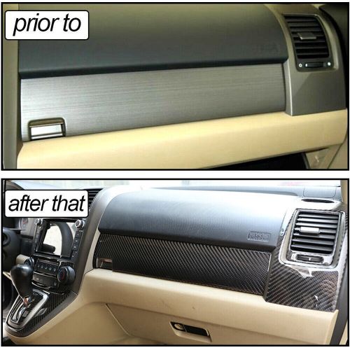 Carbon fiber copilot dashboard panel cover new for honda cr-v crv 2007-2011