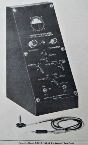 Test panel manual aircraft instrument wheel flap indicators hammett weston