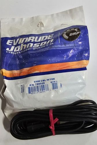 Brp evinrude johnson new oem emm cable w/ tee 766026