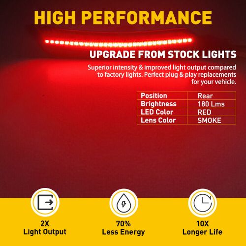 4x amber strip led red smoke side parking marker fit light 16-2021 chevy camaro