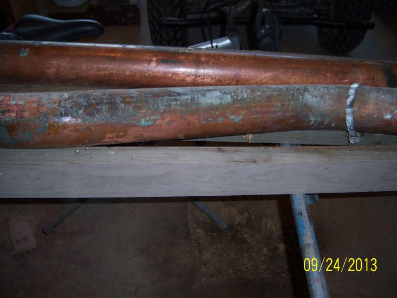 Chris craft copper bronze brass exhaust pipe 2 piece