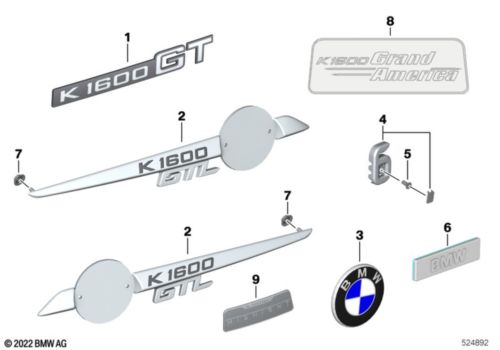 Genuine bmw-motorrad lettering right 51148545116