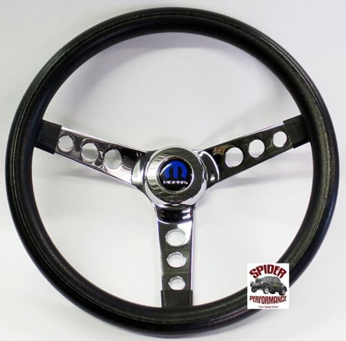 1965-1977 dodge van steering wheel mopar 13 1/2&#034; classic chrome