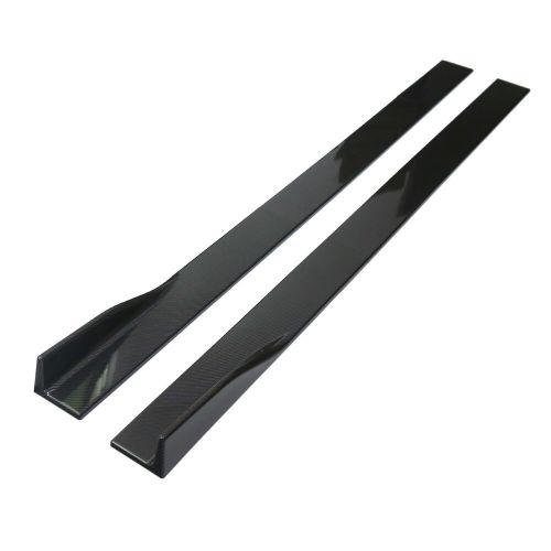 78.7&#034;carbon fiber side skirt extension lip spats for chevrolet camaro 2010-2015