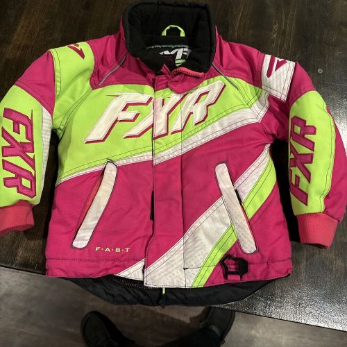 Pink fxr cold cross snowmobile jacket youth size 2