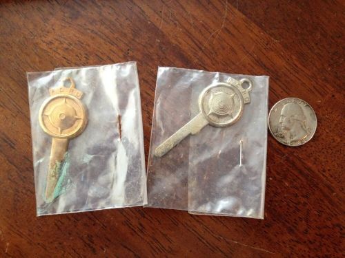 2 vintage ford motor car auto crest key blanks lot #2