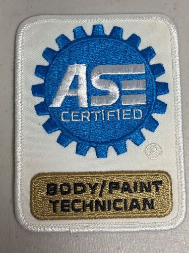 Ase certified body/paint technician patch embroidered gold