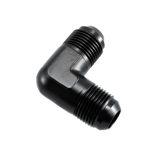 Aluminum -10 an male to -10 an male 90° union elbow fitting 10an black