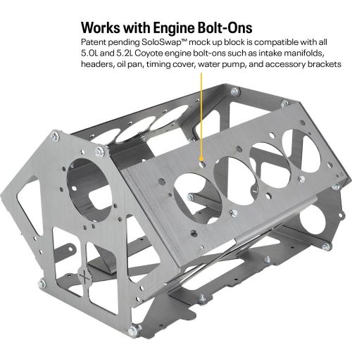 Soloswap™ coyote mock up engine swap long-block w/ heads