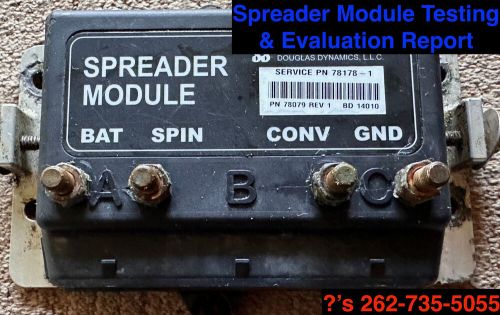 Repair evaluation report fisher western snow plow spreader module &amp; control head