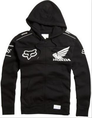 Fox racing fleece hoody zip-up black men's x-large 06217-001-xl