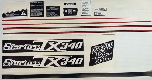 1976 polaris tx340 starfire snowmobile reproduction decals high quality graphics