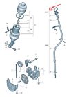 Škoda rapid nh engine oil measuring rod 03e115611d, original part-