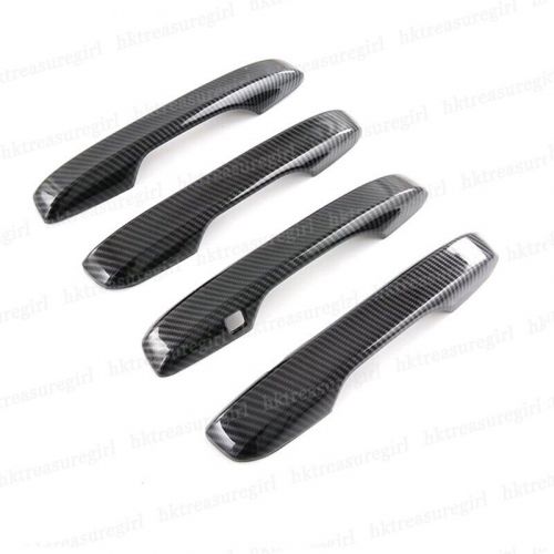 4pcs carbon fiber exterior door handle cover trim for honda crv cr-v 2023-2024