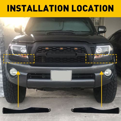 Front bumper grille filler headlight trim panels fit for toyota tacoma 2005-2011