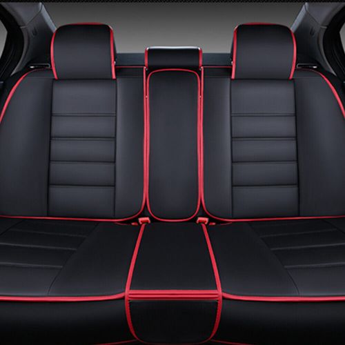 Universal full set luxury 5 seats pu leather front &amp; rear car seat cover cushion