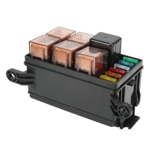 6 way  holder box with 6 relays 12v abs plastic plug and play for automotive