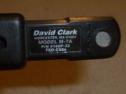 David clark aviation pilot headphones headset vintage model m-7a