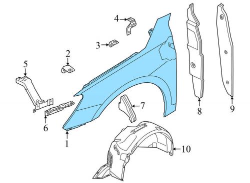 2022-2024 audi a3 8y - right fender 8y0821106a