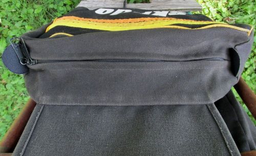 Vtg yellow orange 70s tnt blizzard stripes skidoo snowmobile saddle bags